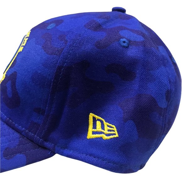 New Era 39Thirty Golden State Warriors Blue Camo Men’s M/L On‎ The Court - Picture 3 of 11